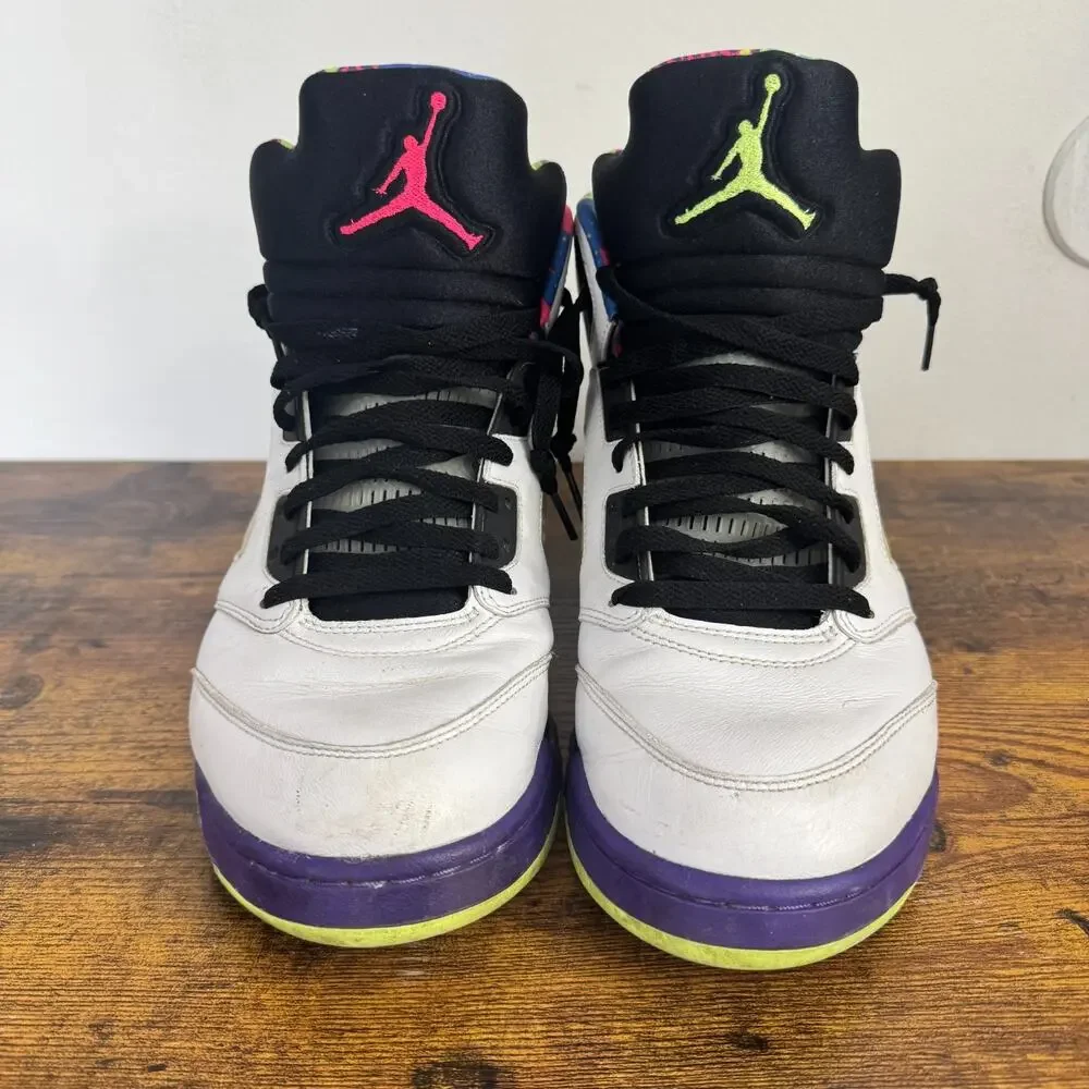 Nike Air Jordan 5 Retro Alternate Bel-Air 2020 Shoes White Purple Mens Size 12